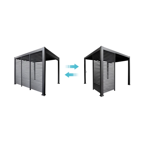 Panel Żaluzjowy Stały - Pergola tarasowa MIRADOR Solid 80 i Basic 88 - Antracyt